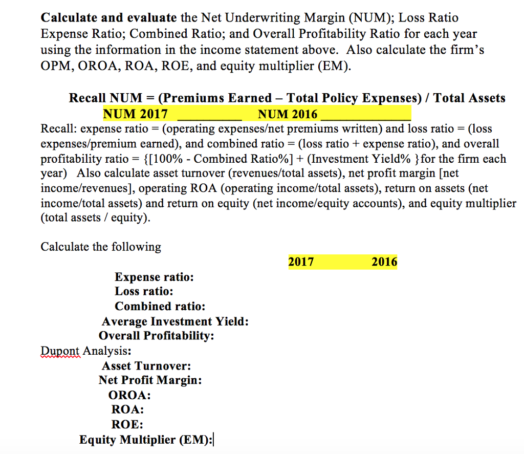 Chapter 11: Insurance Company Performance Analysis) The Better Insurance Company has the