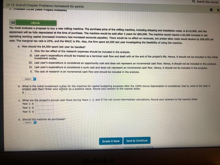 PLEASE HELP You must evaluate a proposal to buy a new malling