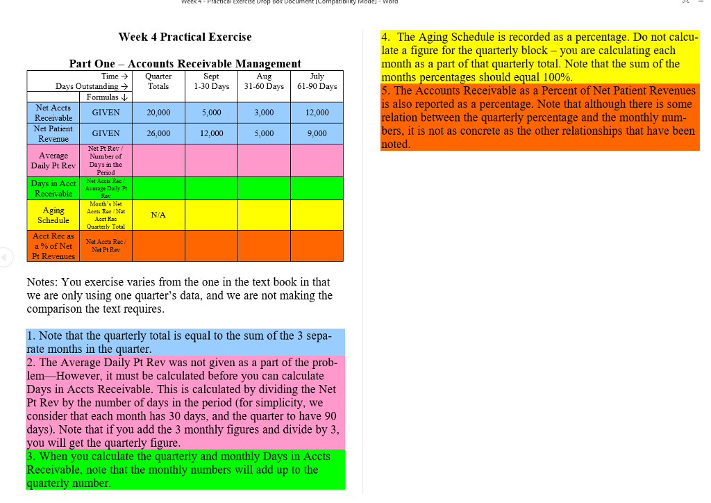 for quarter 1 and quarter 2, 20X1. Compare the two quarters to