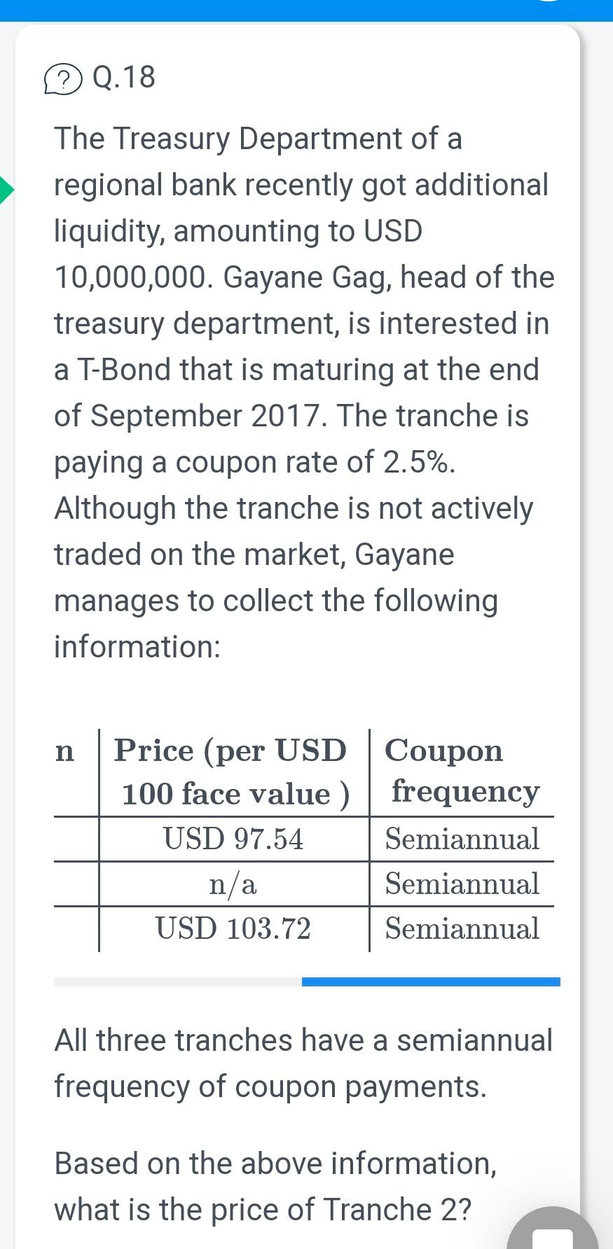 of a regional bank recently got additional liquidity, amounting to USD 10,000,000.