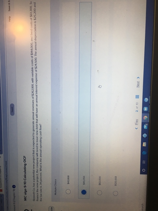 Bennett Co. has a potential new project that is expected to generate