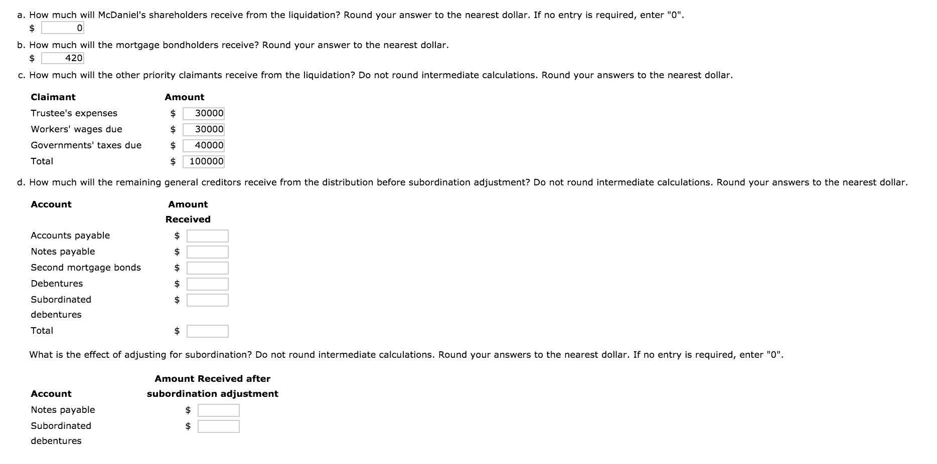 or how you did the work. Thanks so much Liquidation At the