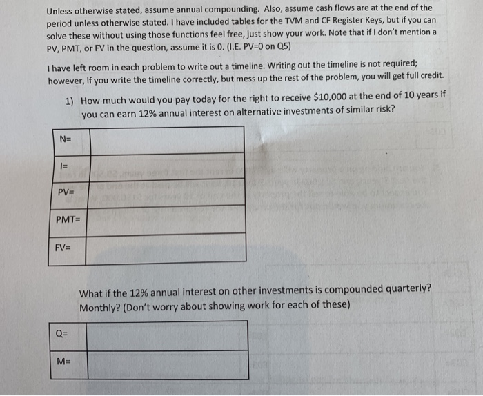 please work out by hand step by step thanks Unless otherwise stated,