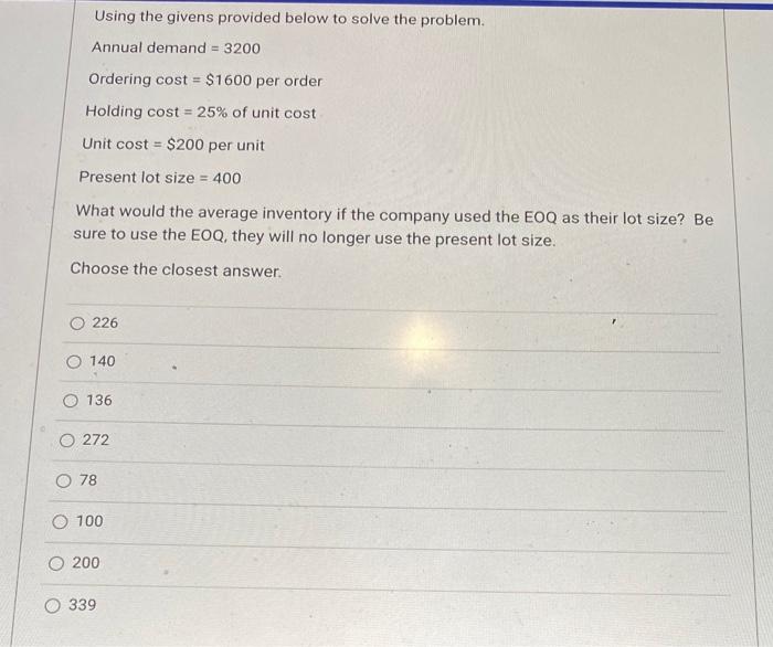  17 18 Using the givens provided below to solve the problem.