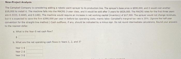 Project Analysis The comport Corant is considering adding robot power to its