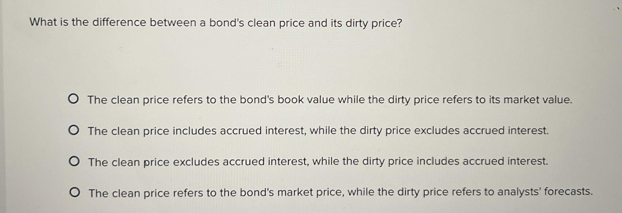  What is the difference between a bond's clean price and its