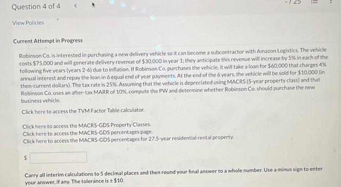 solve it manually, dont use excel please. thank you Robinson Co. is