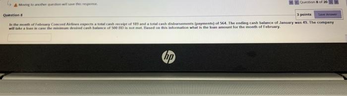 a loan in case the minimum dested cash balance of 500 is