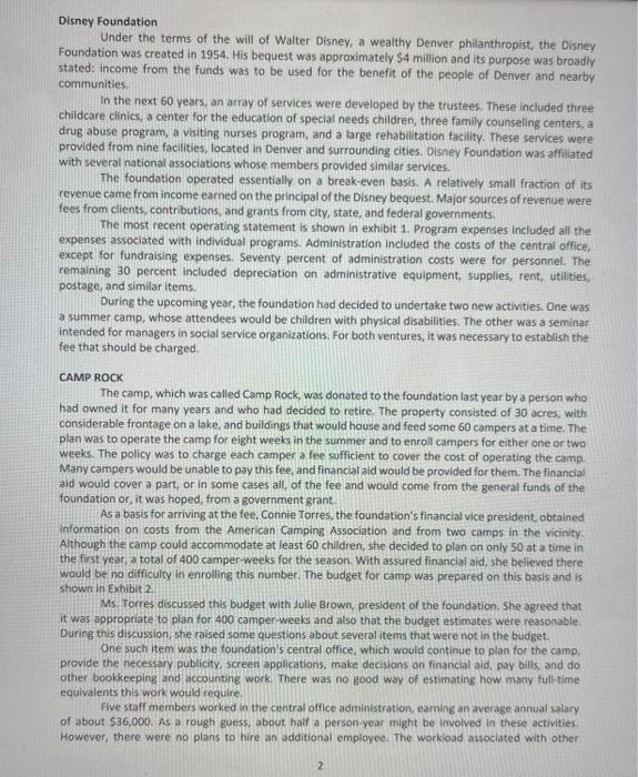 report providing the following information, along with basic explanations as to the