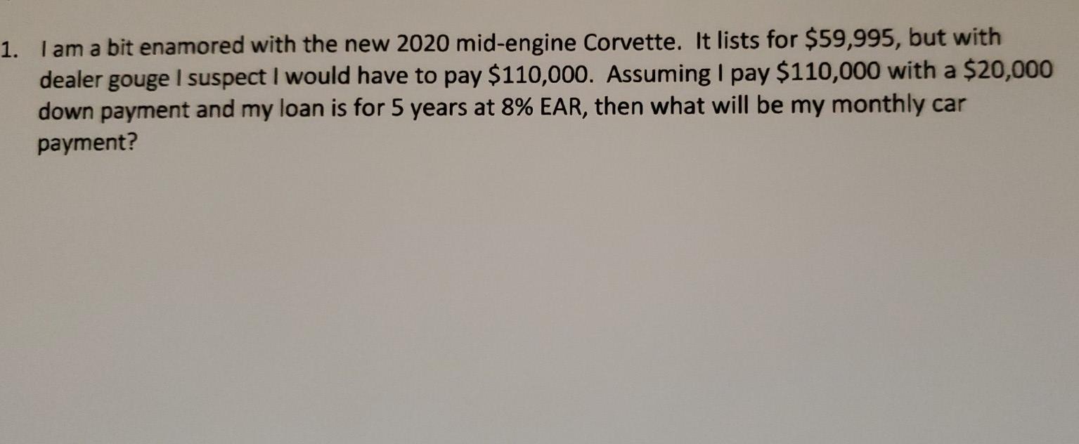  please show all work on solving this problem. thank you. 1.