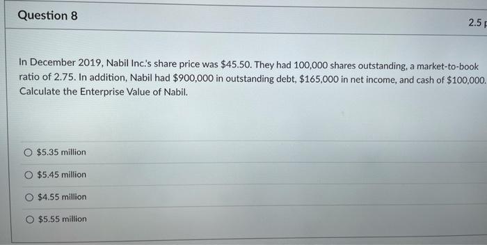 value of an asset, we are interested in the present value of