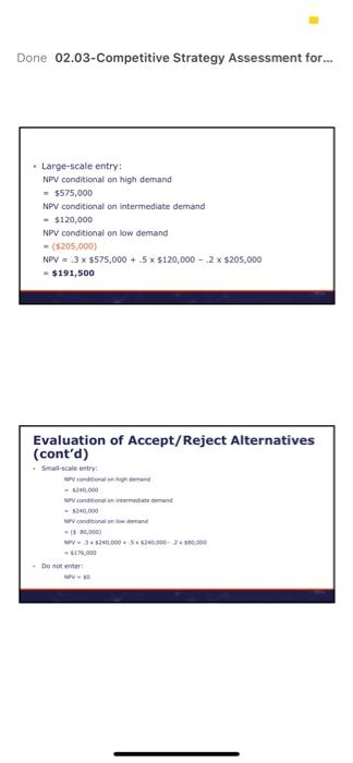 probability of high demand is 40 percent and the probability of low