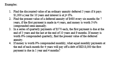 a specified time to say that an annuity is deferred for a