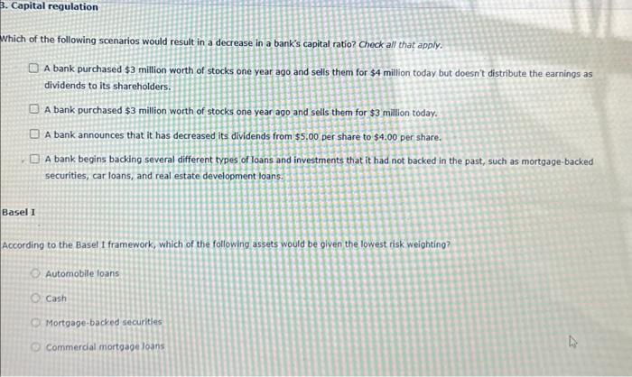  Which of the following scenarios would result in a decrease in