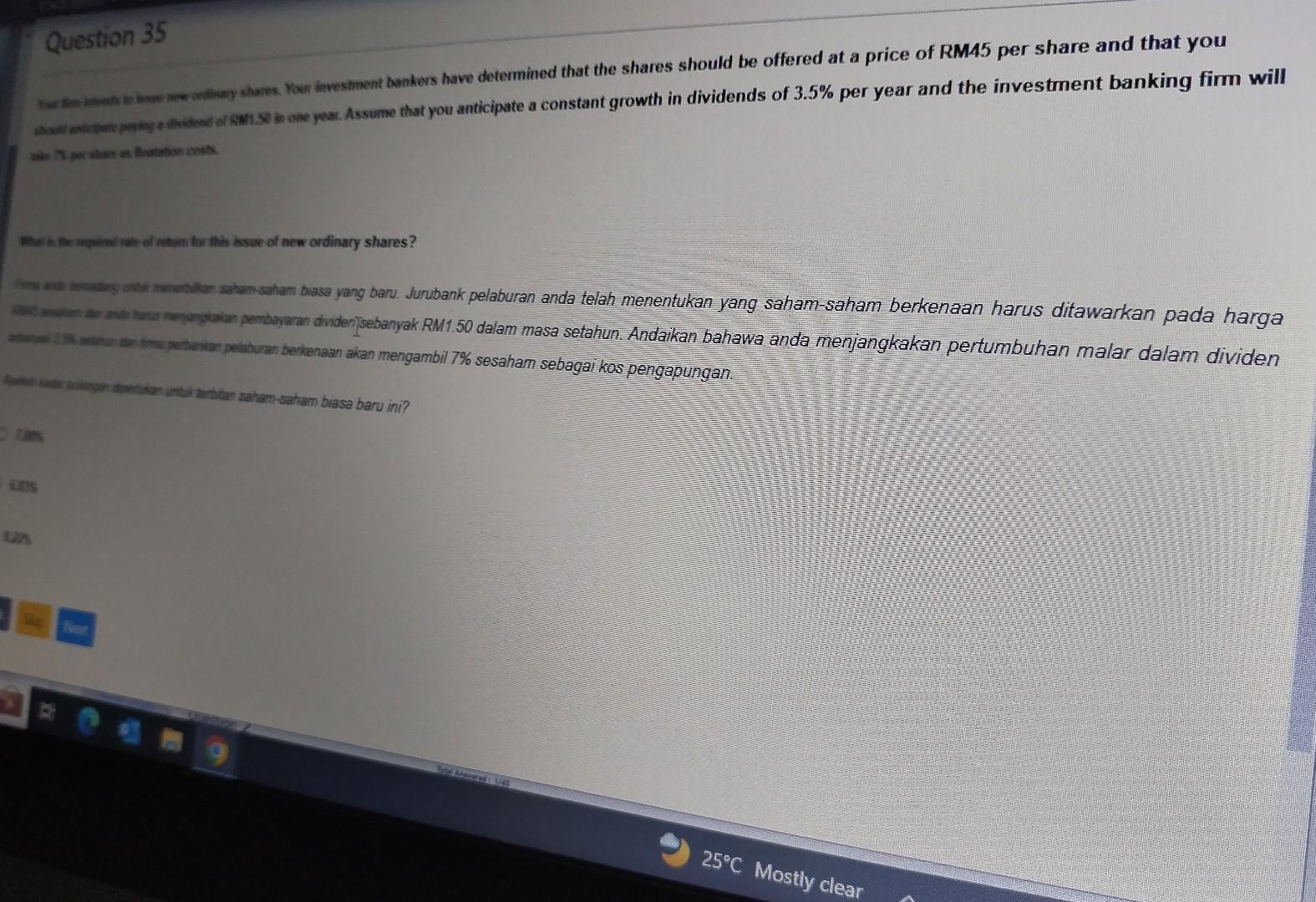 Please help Question 35 Wer th te nepios rat ol nemin