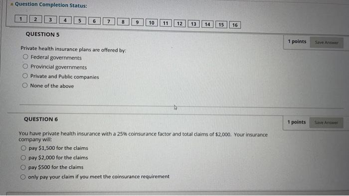  Question Completion Status: 1 2 3 4 5 6 7 8