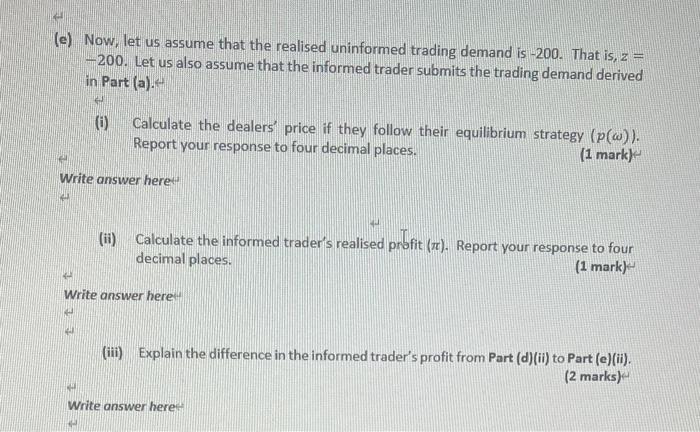 which the true value of the stock is $75.00, the unconditional variance