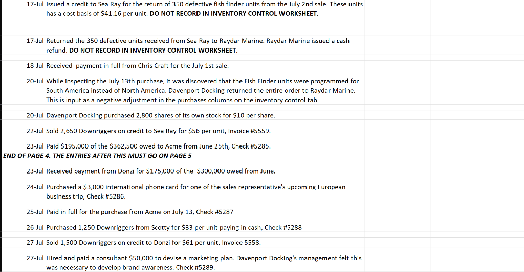 Davenport Docking uses the net method of accounting for purchases and sales.