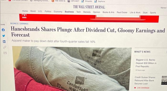 in Hanesbrands, Inc. stock price in this article? 2. Discuss how both