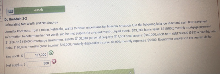  eBook Do the Math 3-2 Calculating Net Worth and Net Surplus