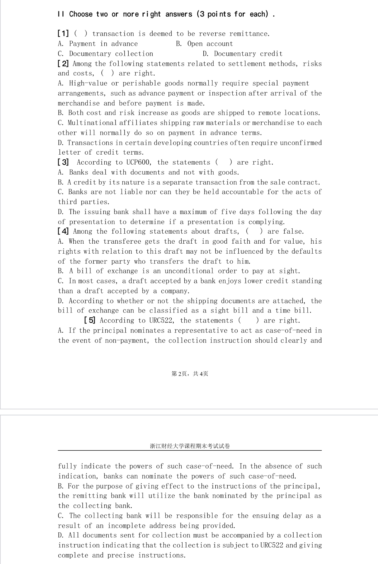  [1] ( ) transaction is deemed to be reverse remittance. A.