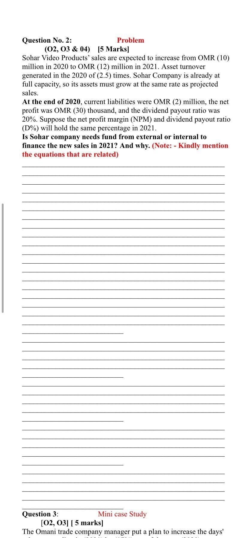 Omani trade company manager put a plan to increase the days' sales