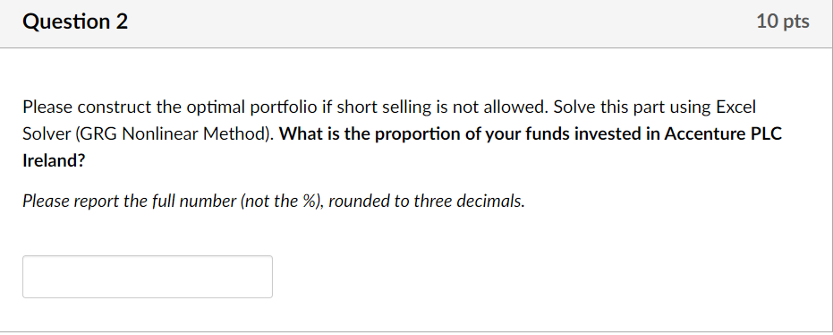 on January 2, 2014 (Wednesday) you decide to invest in a portfolio