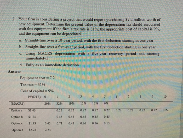  How to calculate Present Value Tax Shield 60 answer 2. Your