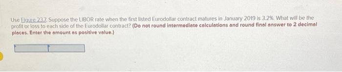  Use Elgure 23.7 Suppose the LIBOR rate when the first listed