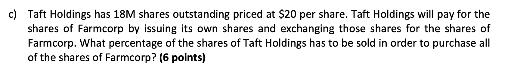 is worth it. The research department at Taft Holdings estimates that Farmcorp