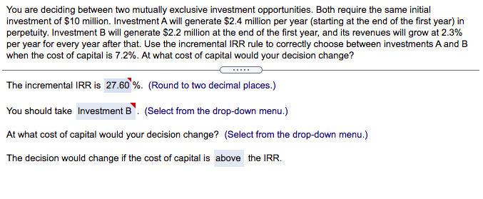 please show step by step if solving by excel You are