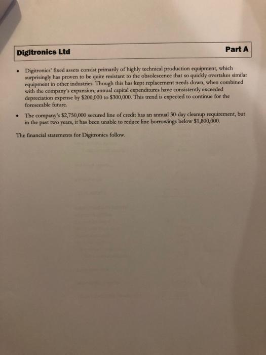 finance its sales growth? Digitronics is experiencing seasonal and long-term sales growth,