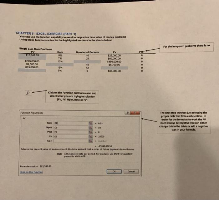  CHAPTER 6 - EXCEL EXERCISE (PART 1) You can use the
