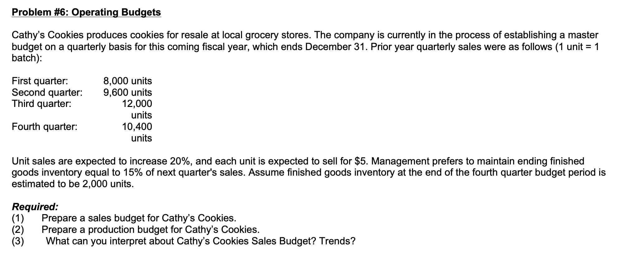 1. Use your plan of action to solve each problem, clearly outlining