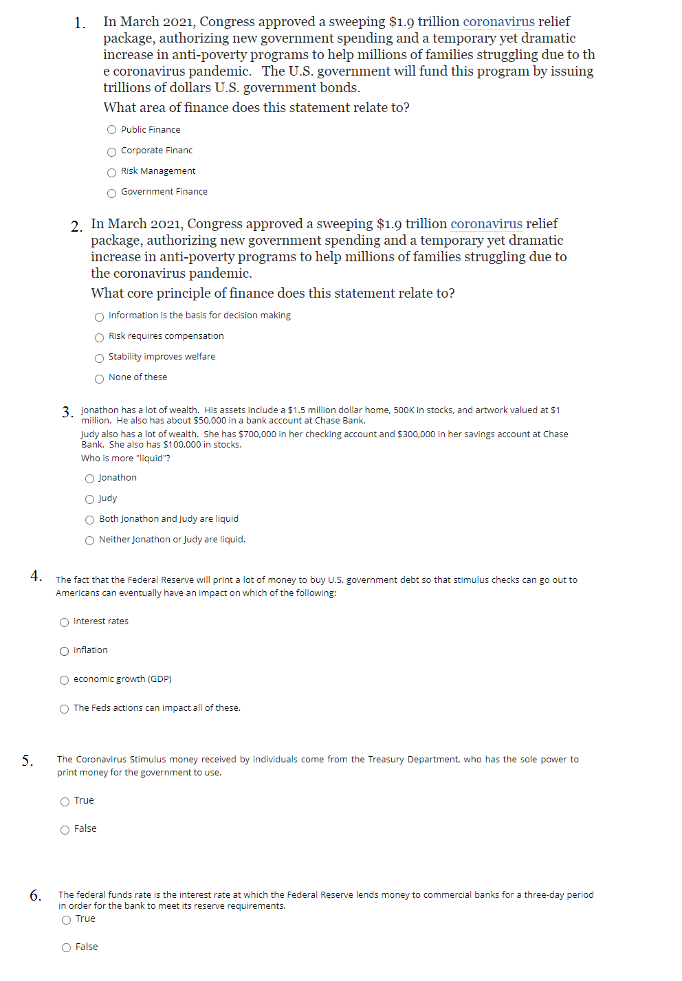 Answer all multiple choice questions. Only give answers 1. In March 2021,