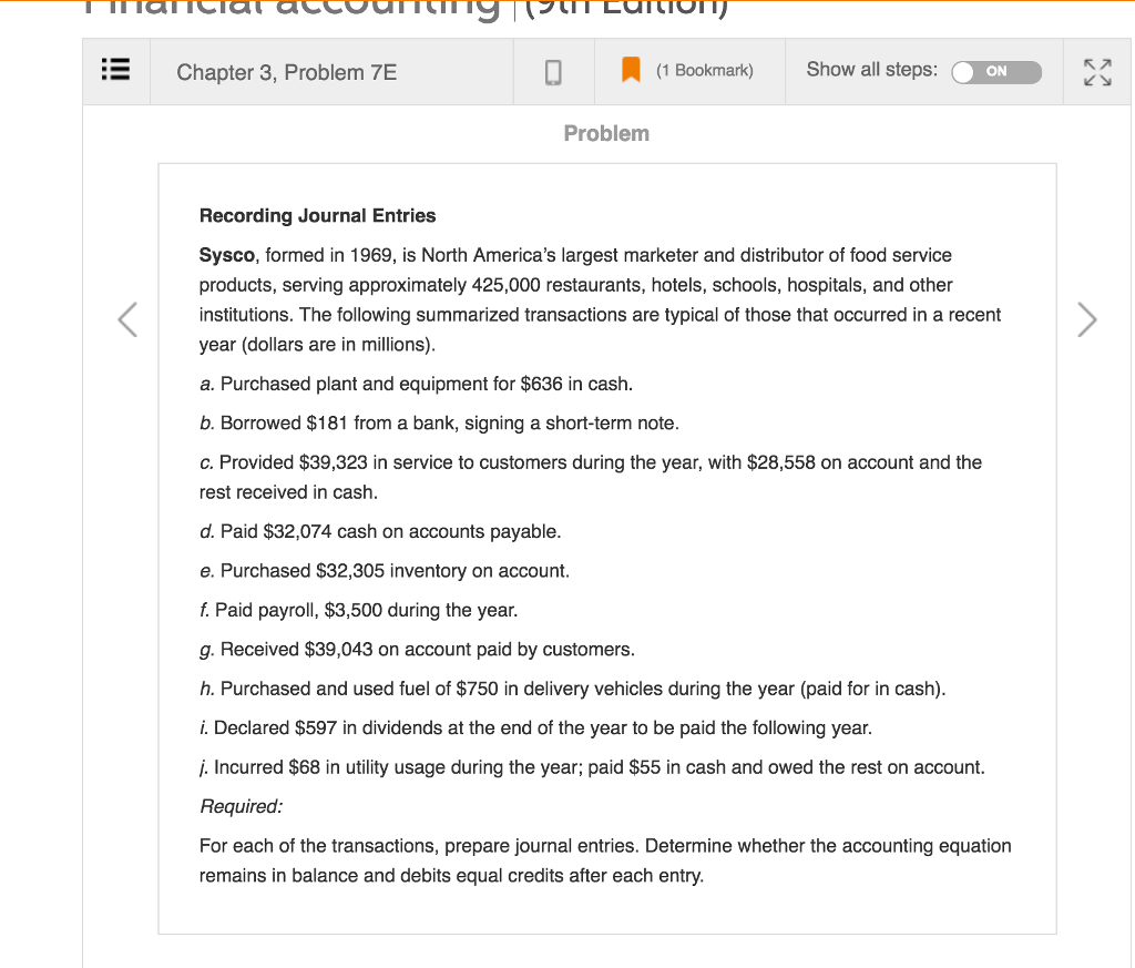 I need help at chapter3, problem 7e Chapter 3, Problem 7E (1