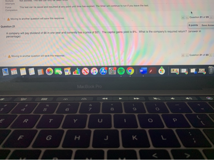  Attempts Force Completion This test can be saved and resumed at