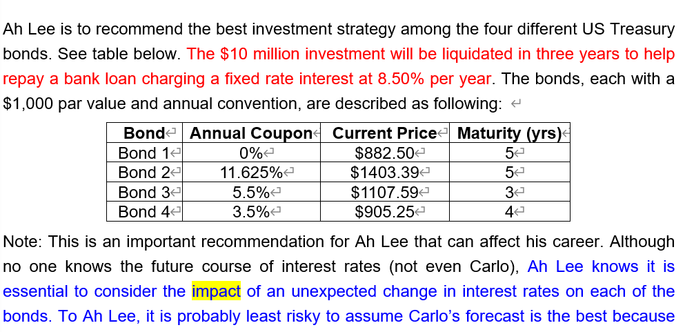 The loss when the Treasury bonds were sold did not make Ah