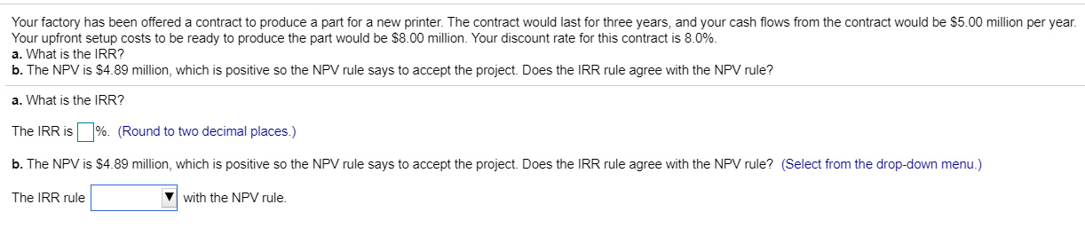 agreed, you will make only one final payment in six years. If