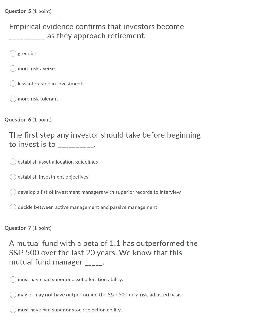  can you please answer all questions Question 5 (1 point) Empirical