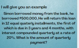 ASAP TY I will give you an example Simon borrowed money from