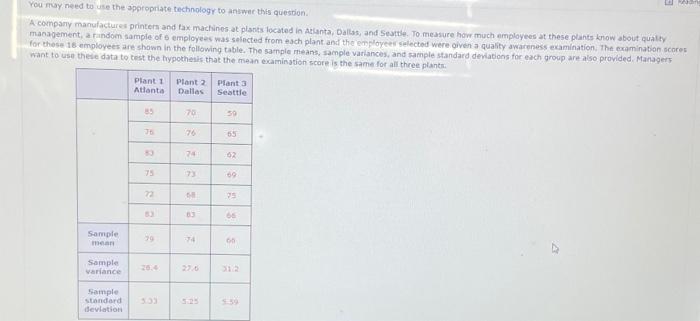  You may need to use the appropriate technology to answer this