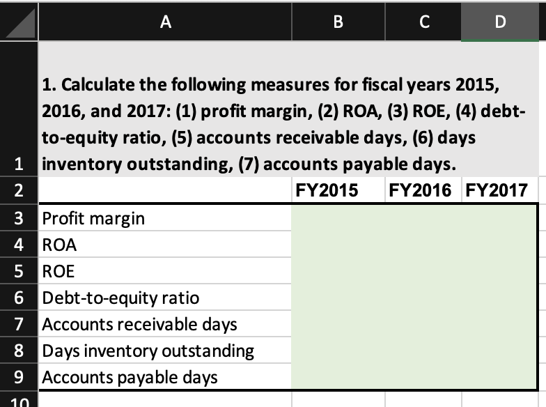 ANSWER IS HARDCODED. Operating Assumptions: Sales will grow at 7% per year