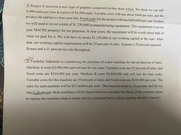 over the project's five-year life, at the end of which the computer