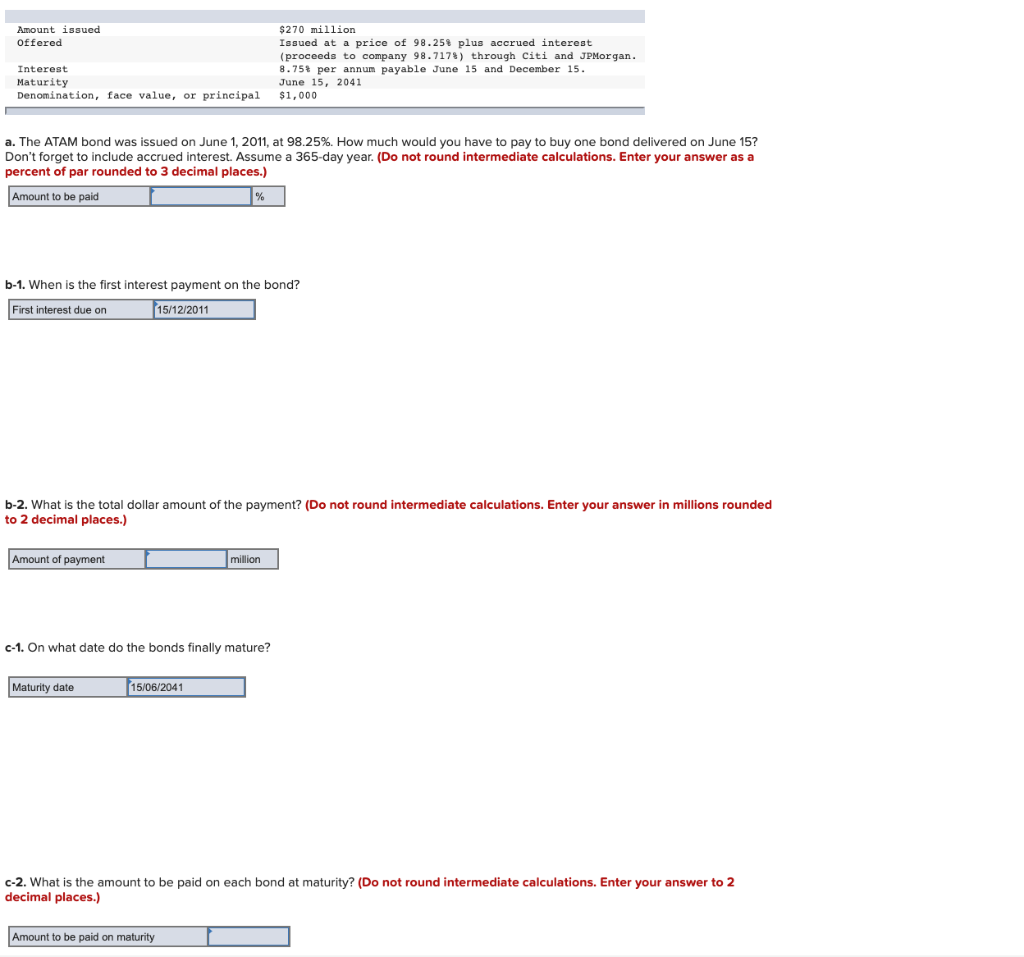  please help answer A, B-2, and C-2. Thank you! Amount issued