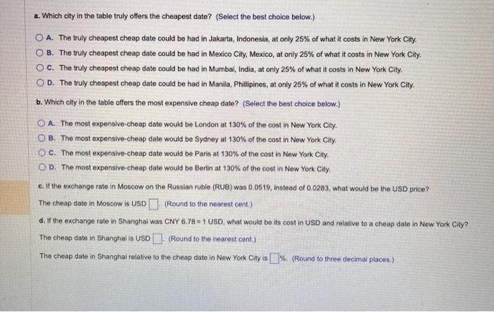 Companson of prioss or oosts scross different country and currency envronments nequires