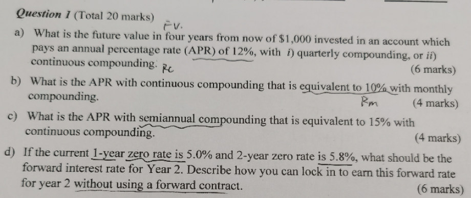  Question 1 (Total 20 marks) Ev. a) What is the future