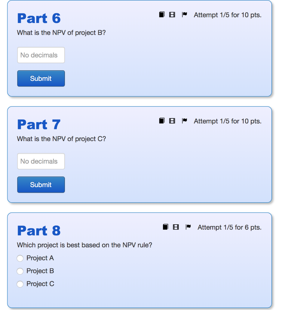 initial investment of $96,000 and has a required return of 8% C