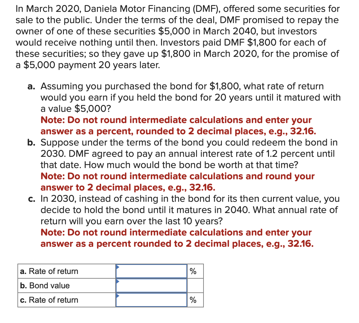  In March 2020, Daniela Motor Financing (DMF), offered some securities for