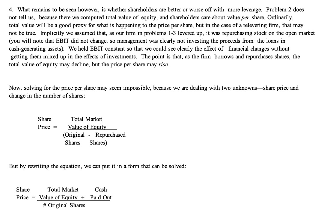  Need help with the problem being done in Excel 4. What